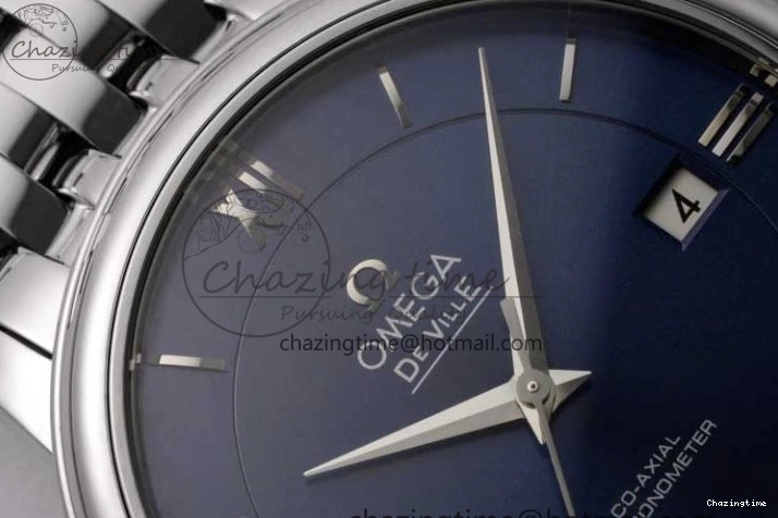0524 De Ville SS DIWF 1:1 Best Edition Deep Blue Dial SS Markers on SS Bracelet MIYOTA Thermal 7849